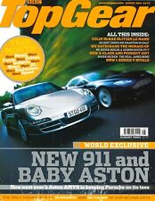 UK BBC Top Gear Magazine, Issue 131, Porsche 911, Aston Martin AMV8, Aug 2004