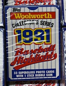 1991 Topps WOOLWORTH Baseball HIGHLIGHTS Factory SEALED 33 Card SET Supergloss - Picture 1 of 4