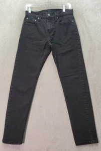 Levi's Strauss & Co. 511 Jeans Boys Size 28 Black Denim Flat Front Straight Leg - Picture 1 of 11