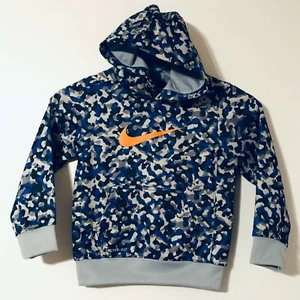 Nike Therma Fit Blue Camo Pullover Hoodie Boys Size 4T - Picture 1 of 7
