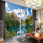 Beautiful Rivers Mountain 3d Blockout Photo Print Curtain Fabric Curtains Window