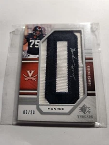 2009 SP Threads Rookie Lettermen Auto 6/20 Eugene Monroe #221 Rookie Auto RC - Picture 1 of 2