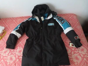 Vintage Starter Jacket San Jose SHARKS Shark tooth Design 90s M NWT - Picture 1 of 12