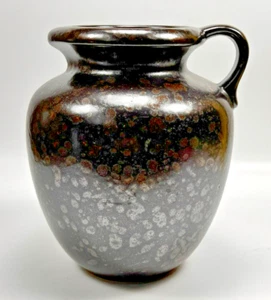 Vtg Scheurich Keramik Ceramic 606-16 Black Pitcher Handle Copper Germany 70s - Picture 1 of 17