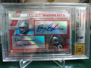 Topps Finest 2008 Barry Sanders/Darren McFadden doble automático refractor rojo #04/15 - Imagen 1 de 5