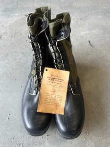 NEW 1966 US ARMY VIETNAM WAR ERA JUNGLE BOOTS - SIZE 12N - Picture 1 of 12
