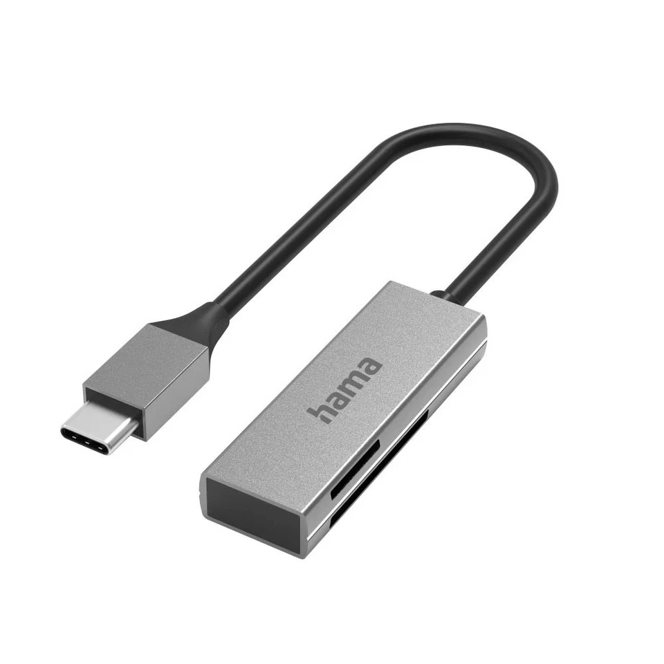 HAMA USB-Kartenleser USB-C USB 3.0 SD/microSD Alu (00200131) #1907187