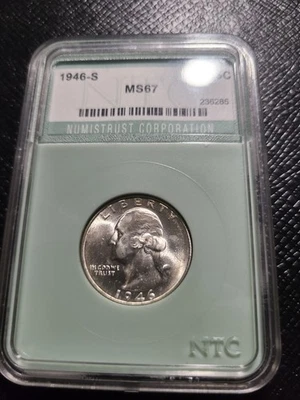 1946 S Washington Silver Quarter ICG MS67 Tough Date/High Grade/Great Price - Image 1 of 2