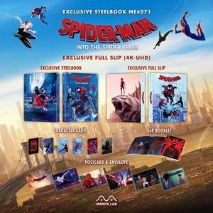 Spider-Man Into The Spiderverse Manta Lab Full Slip 4K Blu Ray Steelbook SEALED! - Imagen 1 de 8