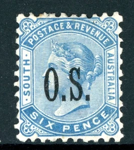 Australia 1888 South Australia QV 6p Blue Official Perf 10 SG #O50 Mint X880 - Picture 1 of 6