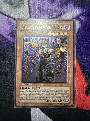 Yugioh Karte Verlockende Königin LV5 CDIP-DE007 1.  Auflage Ultimate Rare DE - Bild 1 von 3