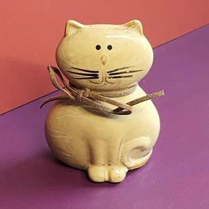 Linda figura de gato de cerámica cuidador de estante 3,5" de alto - Imagen 1 de 7