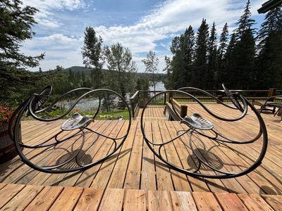 Balancín Lishman vintage RARO - mecedora de metal antigua para patio Foto 1 de 4