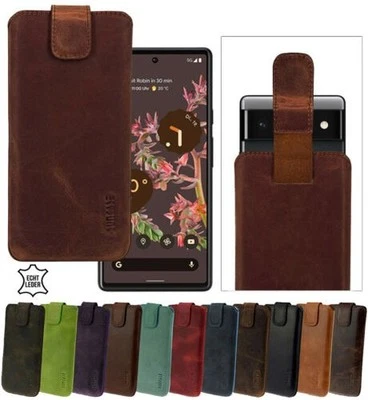 Custodia Per Google Pixel 6 Pro Tasche Protezione Cover In Pelle Case Con Flap - Immagine 1 di 4