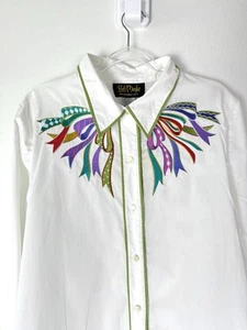 Bob Mackie Shirt Button Up Ribbons Carnival Fair Celebration Women’s XL NWT - Picture 1 of 12