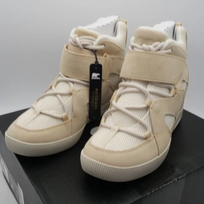  NUEVO Botín de cuña deportivo Sorel para mujer 6,5 Out N About tiza/arena beige tostado Foto 1 de 4