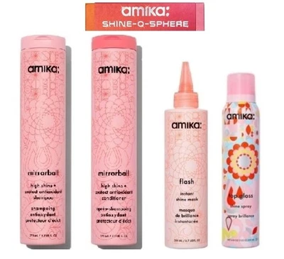 Amika Mirrorball High Shine+Protect Antioxidant Shampoo & Conditioner 4-Item Set - Image 1 of 4