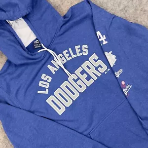Los Angeles Dodgers Majestic Hoodie Men's 2XL Blue Fleece Lined Long Sleeve - Picture 1 of 9