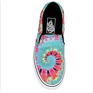 Zapatilla deportiva sin cordones Vans Asher para mujer 9,5 lona arco iris tie dye multicolor M8/W9,5 - Imagen 1 de 8