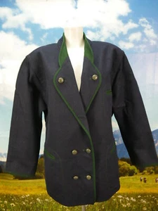Bavaria Loden in blau weite Jacke sehr dick und warm Trachtenjacke Gr.42 - Bild 1 von 7