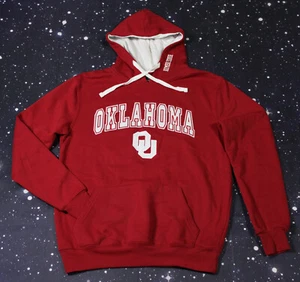 NWT Colosseum Oklahoma Sooners Embroidered Red Fleece-lined Hoodie - Small - Picture 1 of 9