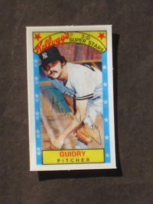 1979 Kelloggs # 11 Ron Guidry 1 of 3 ERROR VARIATIONS READ DESCRIPTION NM/MT - Image 1 of 3