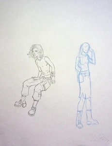 KARL ALTSTAETTER Signed Hand Drawn Comic Book Character Layout Art 8.5 x 11 - Picture 1 of 2