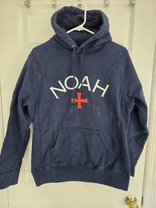Noah NYC Core Logo Pullover Hoodie Navy Medium - Picture 1 of 10