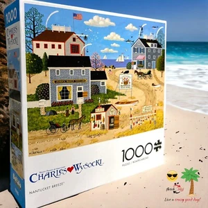 Charles Wysocki "Nantucket Breeze" 1000 pc Complete Puzzle w/Poster - Picture 1 of 7