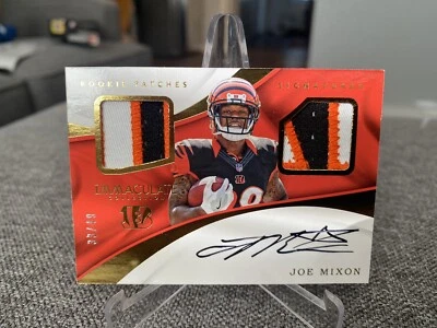 JOE MIXON 2017 Panini Immaculate Rookie Patches Signatures On Card Auto /49 - Image 1 of 2
