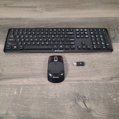 Verbatim Wireless Keyboard (KG-0833) and Mouse (MG-0846) w/Dongle Tested - Image 1 of 4