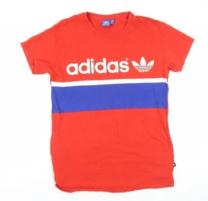 Adidas Women's Red T-Shirt, Size 8, Crew Neck, Casual - Picture 1 of 12