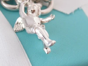 TIFFANY & CO SILVER ANGEL CHERUB CHARM 4 NECKLACE OR BRACELET - Picture 1 of 5
