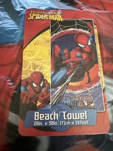 NWT-MARVEL SPIDER-MANLARGE Beach Towel Super SoftTowel New in Bag 28x58 - Picture 1 of 2