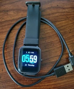 WILLFUL Unisex SW021 Waterproof Black Android & iPhone Compatible SmartWatch - Picture 1 of 1