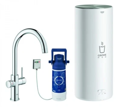 GROHE Red Duo Küchenarmatur und Boiler L-Size C-Auslauf chrom 30079001 - Bild 1 von 4