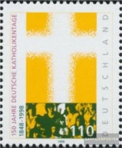 Alemania 1995I Pie el 1 en 1998 acortado (campo 7) nuevo con goma original 1998 - Imagen 1 de 1