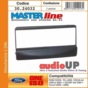 MASCHERINA AUTORADIO 1 DIN FORD TRANSIT DAL 2004 AL 2006 ADATTATORE UN DIN - Foto 1 di 1