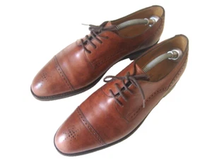 John Lobb Brackley model Derby Oxford Toe Cap Shoes Brown Medalion Sz 6E / US 7 - Picture 1 of 24
