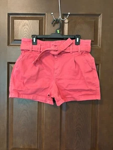 a.n.a High Waist Shorts w/ Belt Women's 12 (Coral) - Picture 1 of 3