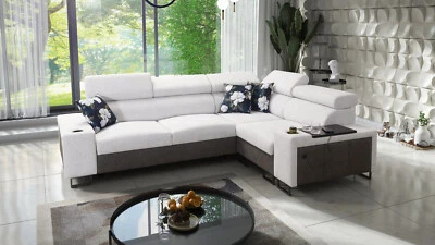 Ecksofa mit Schlaffunktion Melanie II L-Form Sofa mit Bettkasten Modern 26 - Bild 1 von 4