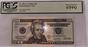 ⭐️2004⭐️STAR⭐️$20 BOSTON Fed Reserv Note👀⭐️ LOW SERIAL⭐️67 PPQ Gem Uncir⭐️ - Picture 1 of 11