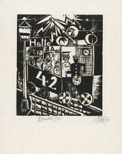 Streetcar [woodcut] : Otto Dix : 1920 : Archival Quality Art Print