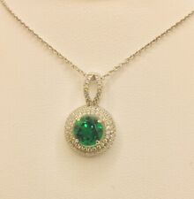 Women Emerald Green Brilliant Embers Circle Necklace