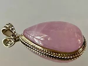 Colgante de plata de ley 42 mm "Gemas preciosas/AAAA" ~ KUNCITA LILA lavanda I1402 - Imagen 1 de 9