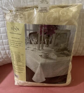 Mantel de lino fino Lenox 60x102 pulgadas / 152x259 cm marfil 8-10 asientos caja abierta - Imagen 1 de 3