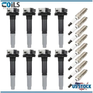 8 Ignition Coils & Iridium Spark Plugs Pack For Ford Mustang 2015 2016 2017 2018 - Picture 1 of 18