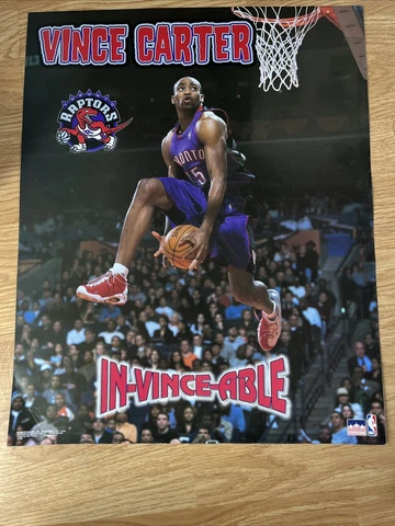 Lot #10 VINCE CARTER IN-VINCE-ABLE 2000 ALL-STAR SLAM DUNK  POSTER 16 x 20 Cover