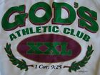 God's Athletic Club Sweat Shirt. Christian White Sweatshirt. Small Or 2Xl