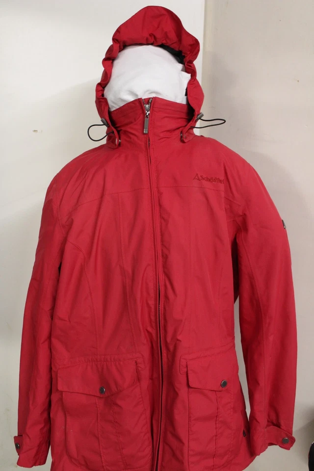 Schöffel Winterjacke Damen 40 rot Venturi Kapuze wasserdicht atmungsaktiv gebr. - Bild 1 von 2